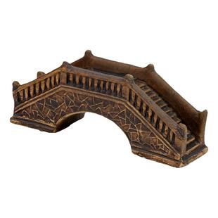 鱼池假山摆件小桥配件造景流水微景观通花桥盆景摆件鱼缸装饰摆件