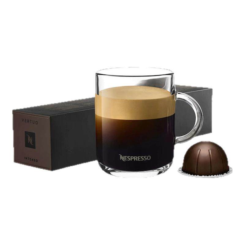 Nespresso奈斯派索胶囊咖啡 Vertuo浓烈咖啡浓缩黑咖啡深烘10颗装