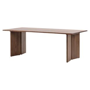 北欧简约实木餐桌复古茶桌会议桌侘寂风原木设计工作台长桌洽谈桌