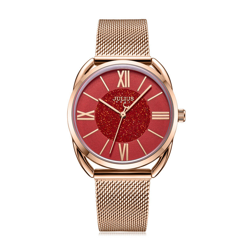 聚利时手表女复古星空细针大表盘