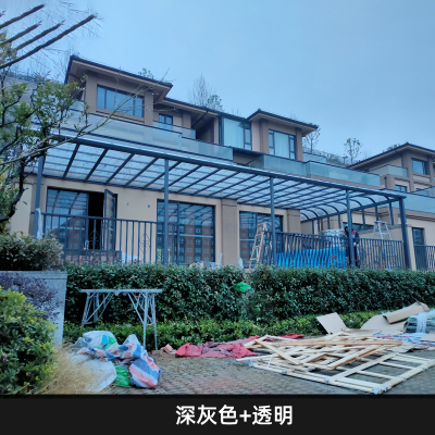 新品铝合金雨棚户外屋檐窗户挡雨顶楼阳台家用别墅门头庭院遮雨遮