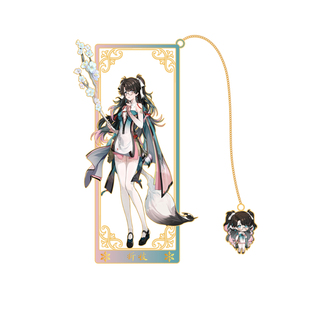 鸣潮卡通创意精美金属镂空款卡片书签学生文具周边摆件礼物送朋友