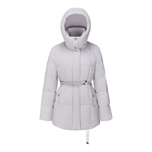 波司登25新款羽绒服女长款高蓬鹅绒收腰显瘦气质保暖通勤腰带