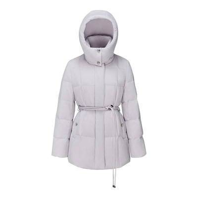 波司登25新款羽绒服女长款高蓬鹅绒收腰显瘦气质保暖通勤腰带