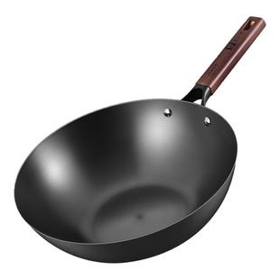 康巴赫铁锅炒锅无涂层家用熟铁锅不粘锅平底燃气电磁炉炒菜锅专用