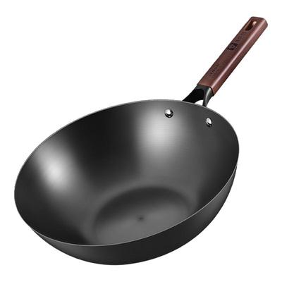 康巴赫铁锅炒锅无涂层家用熟铁锅不粘锅平底燃气电磁炉炒菜锅专用