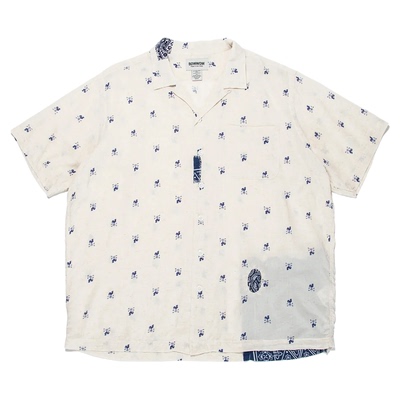 BOWWOW腰果花拼接短袖衬衫25SS