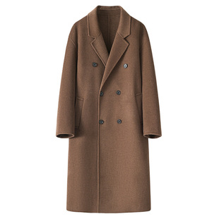 骄阳似我宋威龙林屿森同款衣服双面绒羊毛呢子大衣男韩版长款风衣