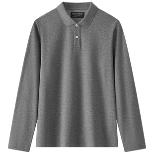 [吸湿排汗]MOP2025冬季新款高品质索罗那亲肤长袖打底衫POLO衫男