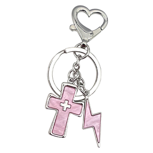 青禾原创十字架闪电钥匙扣挂件ins风小众辣妹高级感包包配饰礼物