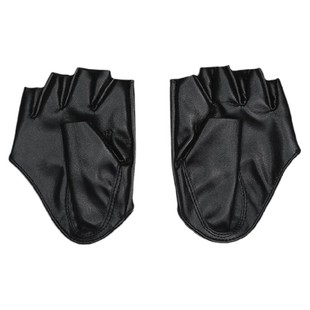 暗黑原宿半指半掌露指黑色皮手套cos洛丽塔jk少女朋克袖套酷哥特