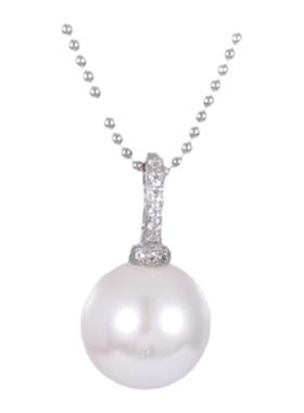 施家珍珠澳白色通体项链女 万能点珠链女吊坠 高级感轻奢