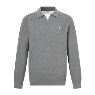 POLOWALK男式针织衫2026春季新品简约时尚假两件翻领套头上衣男