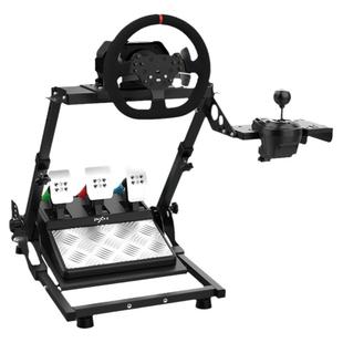 莱仕达A10游戏方向盘支架 适用魔爪R3 R9 罗技G27 G29 T500 T300RS挂档杆托架脚踏家用赛车模拟器折叠支架