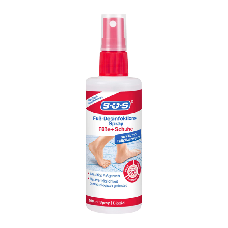 SOS德国进口鞋子除臭喷雾去脚臭防臭抑菌去异味足部喷雾100ml/瓶