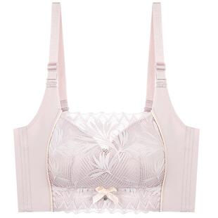 内衣女无钢圈新款防走光抹胸胸罩聚拢收副乳蕾丝小胸薄款文胸