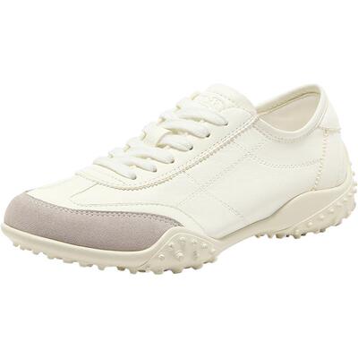 Bata休闲鞋女秋季新款时尚牛皮复古厚底德训运动鞋50759CM5