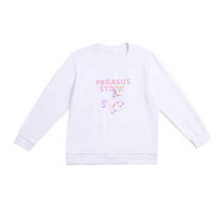 大码女童纯棉圆领卫衣2024秋季新款加肥加大童装宽松胖女孩上衣服