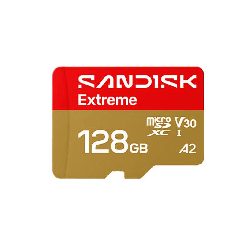 SanDisk闪迪128GB内存卡无人机运动相机高速4K录像配套读卡器3.0