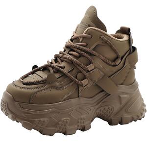 百丽厚底增高老爹鞋2024新款女款鞋子复古运动鞋休闲鞋B1763AM4