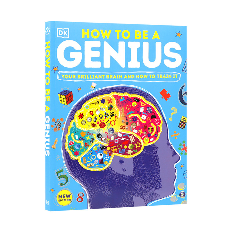 英文原版How to be a Genius 如何成为一个天才 DK出版 儿童STEAM科普读物 益智游戏启蒙大脑训练智力开发早教绘本10-14岁