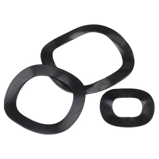 65Mn猛钢三波峰垫圈 M3-M86波浪型垫片 轴承弹性波形弹簧垫圈黑色