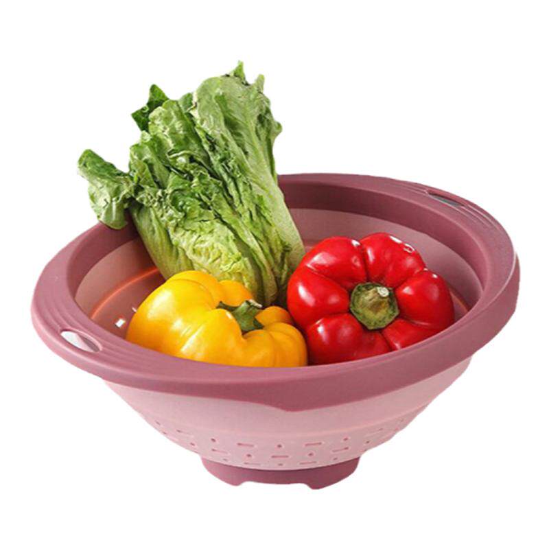 硅胶折叠洗菜盆沥水篮厨房洗水果