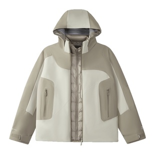 章昊同款FILA FUSION斐乐潮牌羽绒服两件套男2025冬新款保暖外套