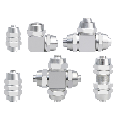 铜镀镍快拧拧直通变径三通隔板