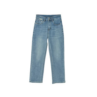 腿型jiao正器！~小个子九分直筒牛仔裤女2026新款春季高腰烟管裤