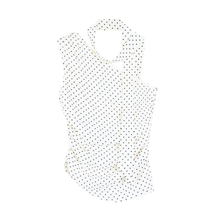 MULVAN 弥留爱丽丝 波点斜肩小衫背心吊带女外穿挂脖飘带无袖上衣