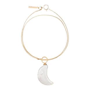 PEARLONA性别流动巴洛克珍珠月亮吊坠项链简约东方青苍王鹤棣同款