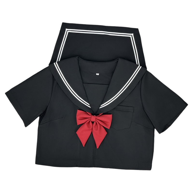 樱奈家原创黑二本日系学院风JK制服黑身水手服A字裙套装 甜酷班服