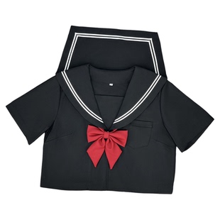 樱奈家原创黑二本日系学院风JK制服黑身水手服A字裙套装 甜酷班服