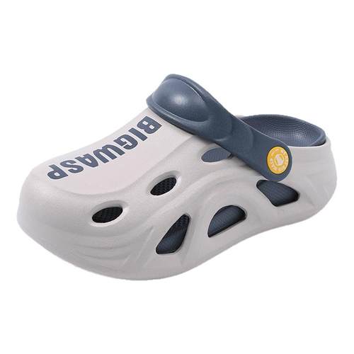 大黄蜂儿童洞洞鞋男童拖鞋新款防滑沙滩防臭凉鞋夏季男孩小孩凉拖