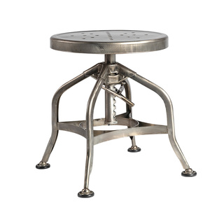 蘑菇空间 Loft美式乡村工业风复古旋转吧凳 咖啡厅酒吧铁青漆圆凳