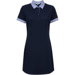 ONLY2026春季新款航海学院风格纹拼接收腰显瘦POLO短裙连衣裙女