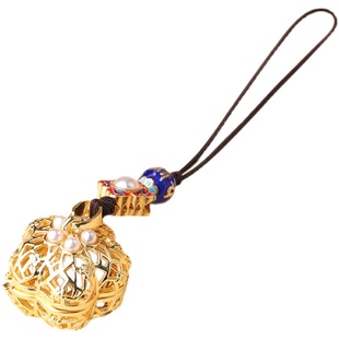 原创中国风复古梅花香囊球挂件随身香薰球手机链挂绳钥匙扣包挂女