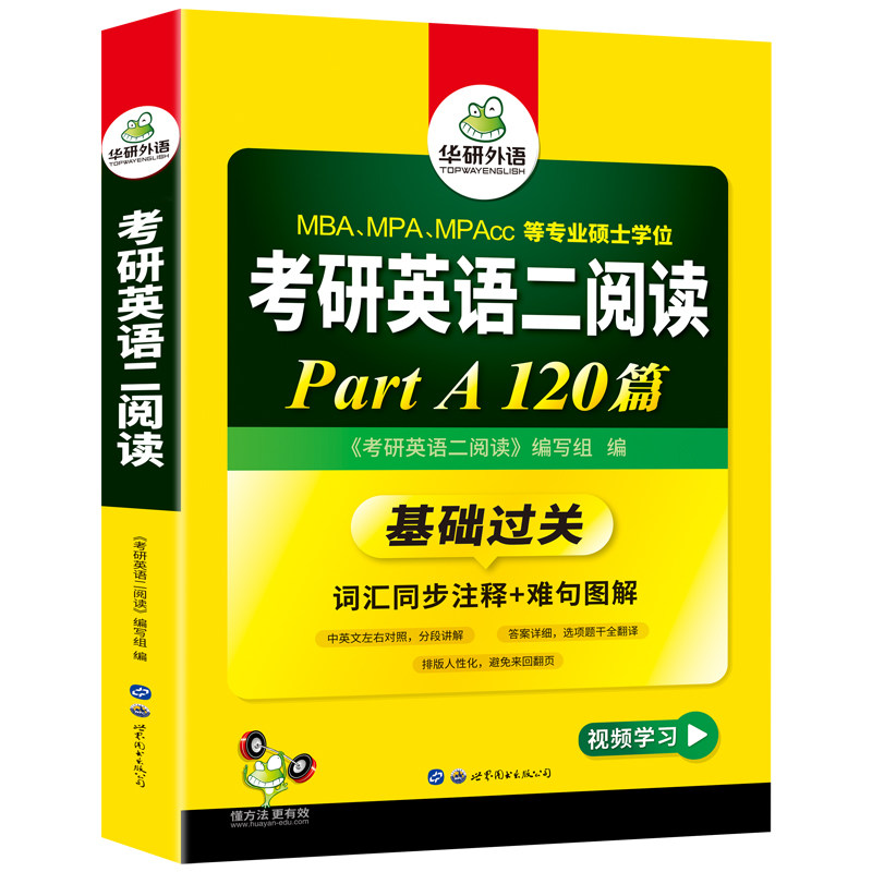 华研外语考研英语二阅读PartA