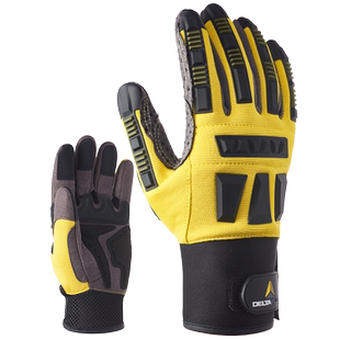 代尔塔骑行骑车摩托车劳保户外运动防冻防寒冬季防撞耐磨工作手套