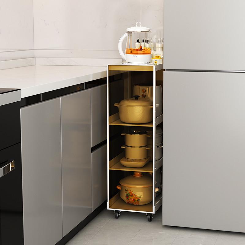 25cm厨房夹缝置物架落地多层三层冰箱缝隙超窄型储物收纳边柜带轮