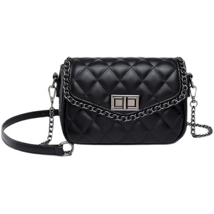 真皮包包女2025新款夏季小香风菱格链条包女士高级牛皮单肩斜挎包