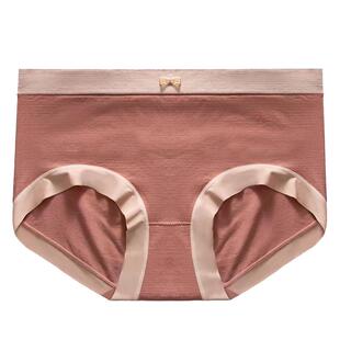 名媛内裤蚕丝润肤中腰内裤女士无痕抗菌纯棉档甜美少女学生三角裤