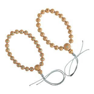 尼泊尔小凤眼菩提子单圈手串手持铜钉松石镶嵌红皮黄皮永不露眼