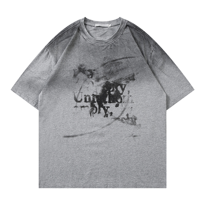 MRNEARLY短袖美式情侣装涂鸦字母