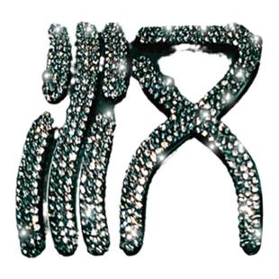 适用于比亚迪汉ev中网车标钻石贴海豹宋秦元车尾装饰改装镶钻车贴