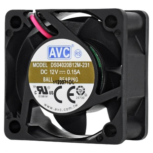 AVC DS04020B12M静音4020 12V 0.15A机箱电源1U交换机散热风扇4CM