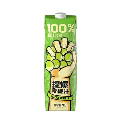 哪吒青提汁无添加果汁饮料1L