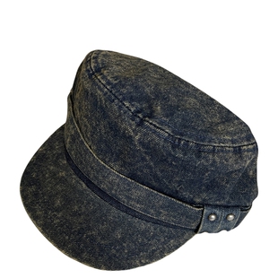 甜拽酷妹~2026新款复古水洗牛仔马术帽女春夏铆钉气质潮流贝雷帽