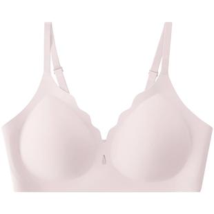 幸棉内衣女无痕粉底液薄款聚拢全罩杯小胸显大胸显小防下垂文胸罩